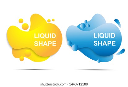 Set of abstract banners. Liquid shape template banners in modern gradient color. Banner Template ready for use in web or print design.
