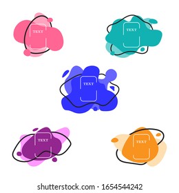 Conjunto de banners abstractos de formas orgánicas. Ilustración vectorial colorida.
