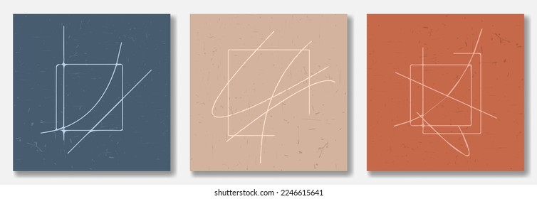 Set of abstract banners. Retro style illustration. Icon. Art banners. Vector illustration. Minimalistic geometric design.