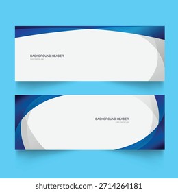 Set abstract banners with smooth shiny blue waves. set of modern abstract horizontal banners, wavy blue headers