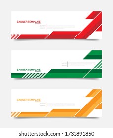 Set of abstract banners template.
