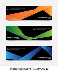 Set of abstract banners template.