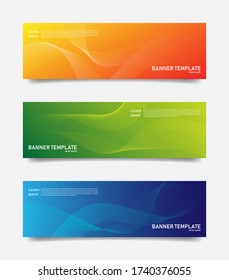 Set of abstract banners template.