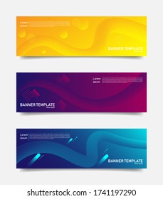 Set of abstract banners template.