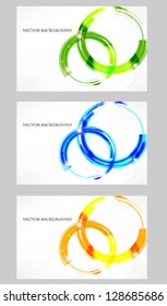 set of abstract banners vector