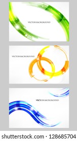 set of abstract banners vector