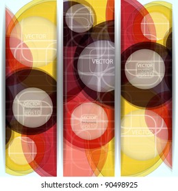 Set of abstract banners, vector