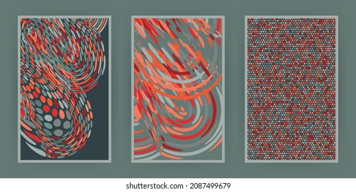 Conjunto de banners abstractos. Ilustración vectorial.