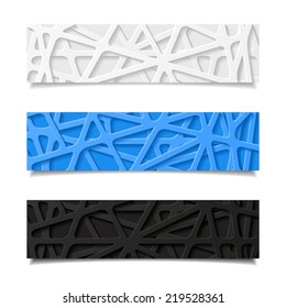 Set of abstract banners. Vector illustration 