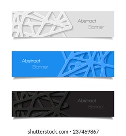 Set of abstract banners. Vector illustration 