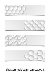 Set of abstract banners. Vector illustration 