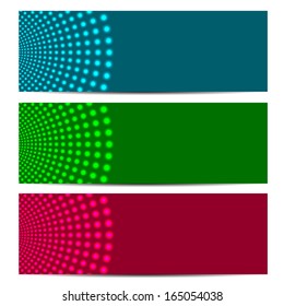 set of abstract banners.colorful background with glowing circles.vector