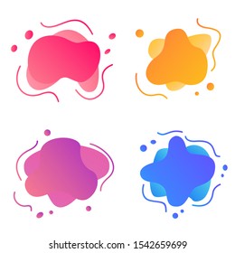 Set of abstract banners,vector liquid with various colors,Modern vector template suitable for web,print design,flyer or presentation.vector template