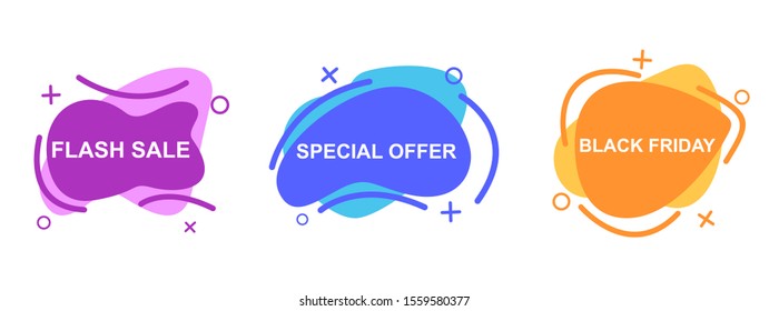 set of abstract banners,vector liquid with various colors,Modern vector template suitable for web,print design,flyer or presentation.Modern vector template