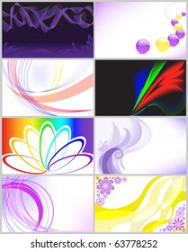 set abstract beautiful of gift card, vector illustration