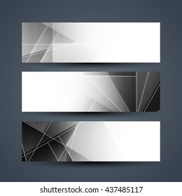 Set of abstract beautiful web header designs.
