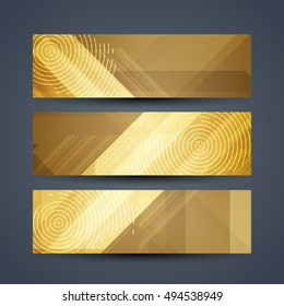 Set of abstract beautiful web header designs.