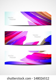 set of abstract beautiful web header/banner designs. vector illustration