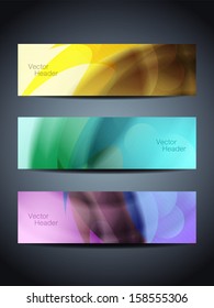 set of abstract beautiful web header/banner designs. vector illustration