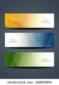 Set of abstract beautiful web header/banner designs. vector illustration