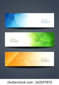 Set of abstract beautiful web header/banner designs.