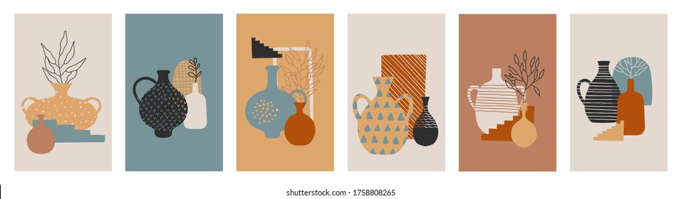 Set of Abstract Beauty concept illustrations. Graphic elements for your creative projects.