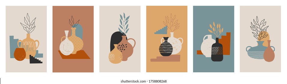 Set of Abstract Beauty concept illustrations. Graphic elements for your creative projects.