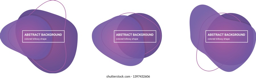 Set of abstract billowy shapes background teplates in Tapestry, Affair colors for banners, flyers, websites, brochures etc.
