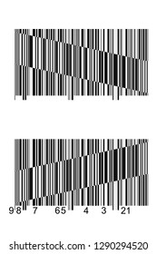 Set of Abstract Black and White Geometric Patterns with Lines. Striped Texture of Bar Code. Vector Illustration