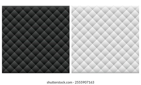Set of abstract black and white texture backgrounds. Soft grid. Vector illustration