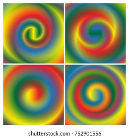 Set of abstract blended holographic background for poster, greeting card, cover graphic design.