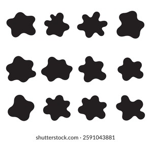 Set of Abstract Blob Shapes for Design vector