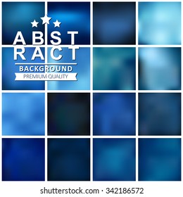 Set of abstract blue backgound 
for your presentation, vector illustration