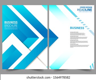 Set Abstract blue geometric modern annual report flyer Brochure leaflet, the presentation cover, magazine advertising. cover with an abstract background. vector template layout of A4 format