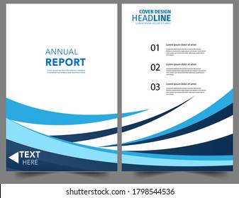 Set Abstract azul geométrico moderno folleto de reportaje anual Folleto, portada de presentación, publicidad de revista. portada con fondo abstracto. diseño de plantilla vectorial del formato A4