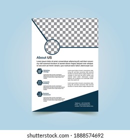Set Abstract blue geometric modern annual report flyer Brochure. Corporate Business Flyer poster pamphlet brochure cover design.