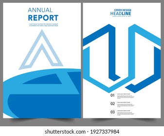Set Abstract azul geométrico moderno folleto de reportaje anual Folleto, portada de presentación, publicidad de revista. portada con fondo abstracto. diseño de plantilla vectorial del formato A4