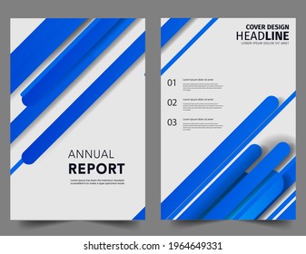 Set Abstract blue geometric modern annual report flyer Brochure leaflet, the presentation cover, magazine advertising. cover with an abstract background. vector template layout of A4 format