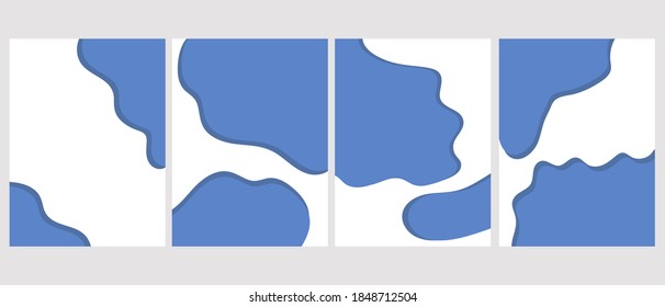 conjunto de formas azules abstractas plantillas de arte ilustración vectorial. plantilla de fondo abstracto. Adecuado para volantes, afiches, banner, folleto, publicaciones en medios sociales, tarjeta, invitación.