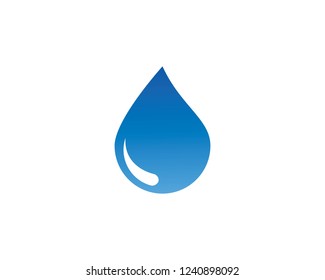 Set of abstract blue water drops symbols, logo template