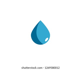 Set of abstract blue water drops symbols, logo template