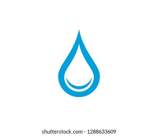 Set of abstract blue water drops symbols, logo template