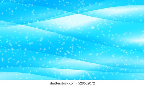 Set of Abstract Blue Wave Set on Transparent  Background. Vector Illustration. EPS10