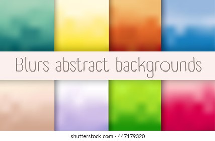 A set of abstract blur background for presentations, creativity, design brochures and websites