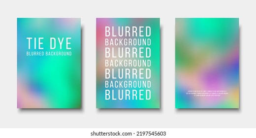 Set of abstract blurred backgrounds for covers, posters, flyers, cards, invitations, banners. Vector illustrations