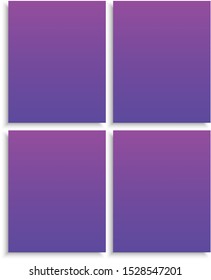 Set of abstract blurred backgrounds for your projects. Vector illustration space. Effective backdrop with soft shadow. Violet celebration templates for your graphic design, user interface or app.