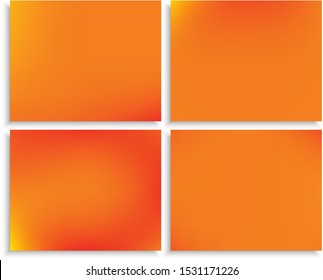 Set of abstract blurred backgrounds for your projects. Vector illustration elements. Beautiful backdrop with soft shadow. Orange celebration templates for your graphic design, user interface or app.