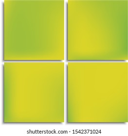 Set of abstract blurred backgrounds for your projects. Vector illustration wallpapers. Clean backdrop with soft shadow. Yellow celebration templates for your graphic design, user interface or app.