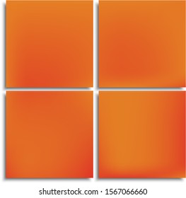 Set of abstract blurred backgrounds for your projects. Vector illustration layout. Flat backdrop with soft shadow. Orange celebration templates for your graphic design, user interface or app.