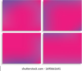 Set of abstract blurred backgrounds for your projects. Colorful backdrop with soft shadow. Vector illustration space. Violet celebration templates for your graphic design, user interface or app.
